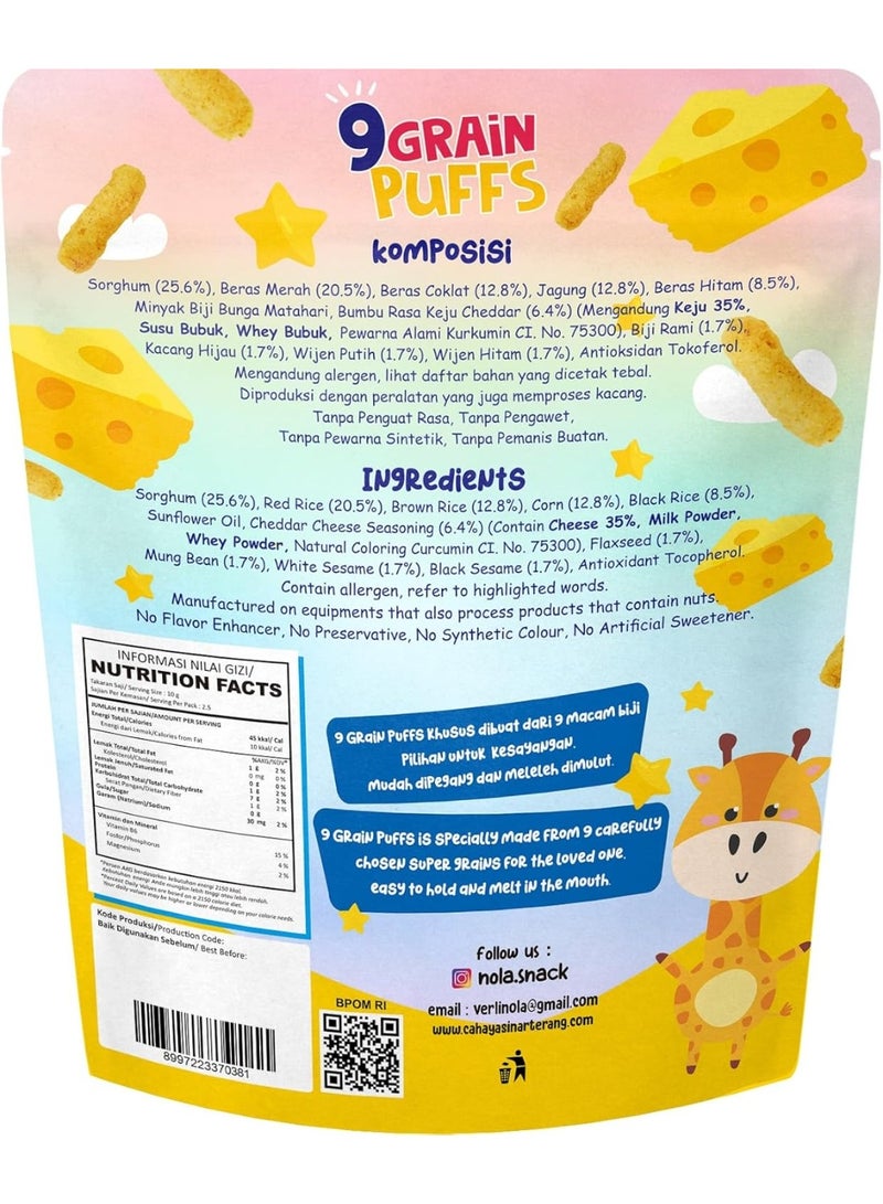 Nola - Gluten Free Puffs with 9 Grains & Cheddar Cheese 25g - Image 2